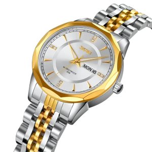 Skmei 9268 Men’s Quartz Watch (Golden Belt)