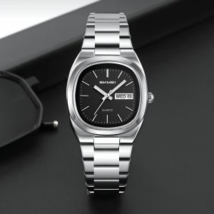 SKMEI 2420 Quartz Watch for Men's – Silver Black